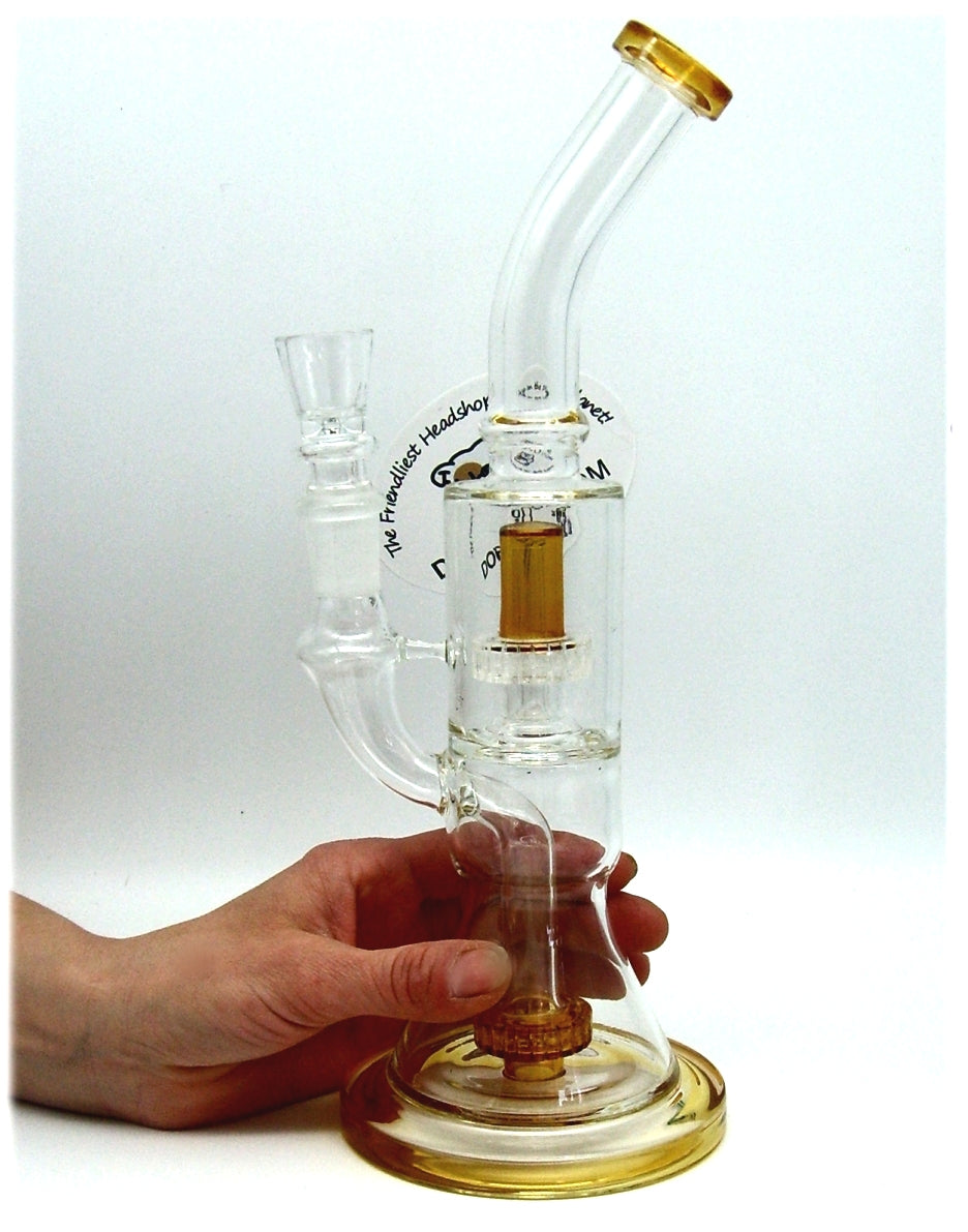 12 Inch Double Matrix Perc Glass Bong