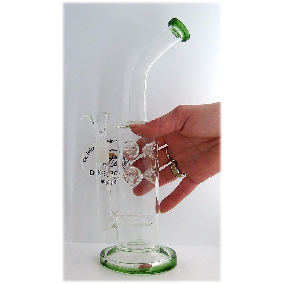 10 Inch Bong w/ Inline Perc + Swiss Perc