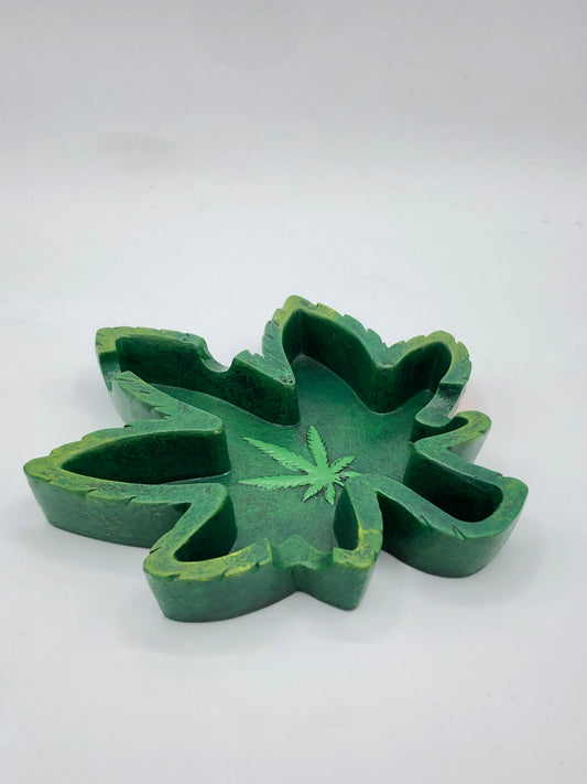 Mary Jane Leaf Ash Tray - Green