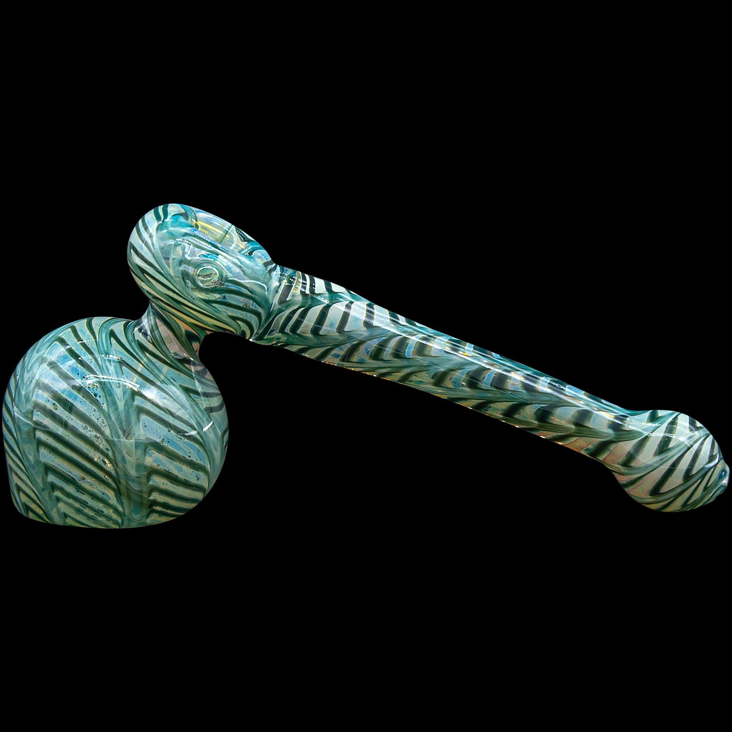 "Full Rake" Fumed Hammer Bubbler Pipe (Various Colors)