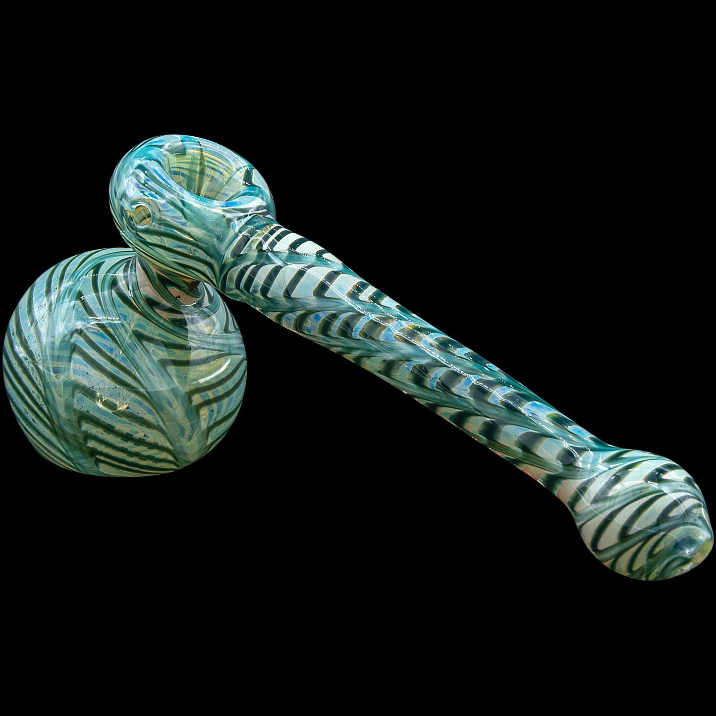 "Full Rake" Fumed Hammer Bubbler Pipe (Various Colors)