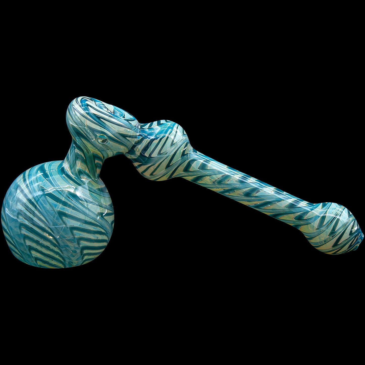 "Full Rake" Fumed Hammer Bubbler Pipe (Various Colors)