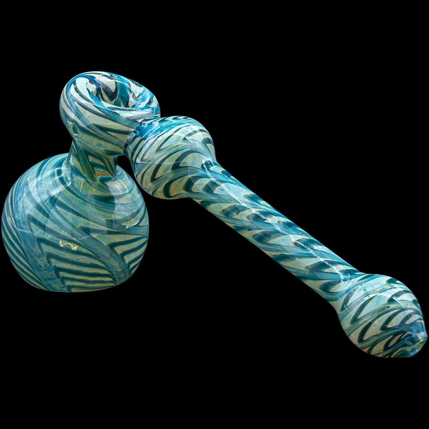 "Full Rake" Fumed Hammer Bubbler Pipe (Various Colors)