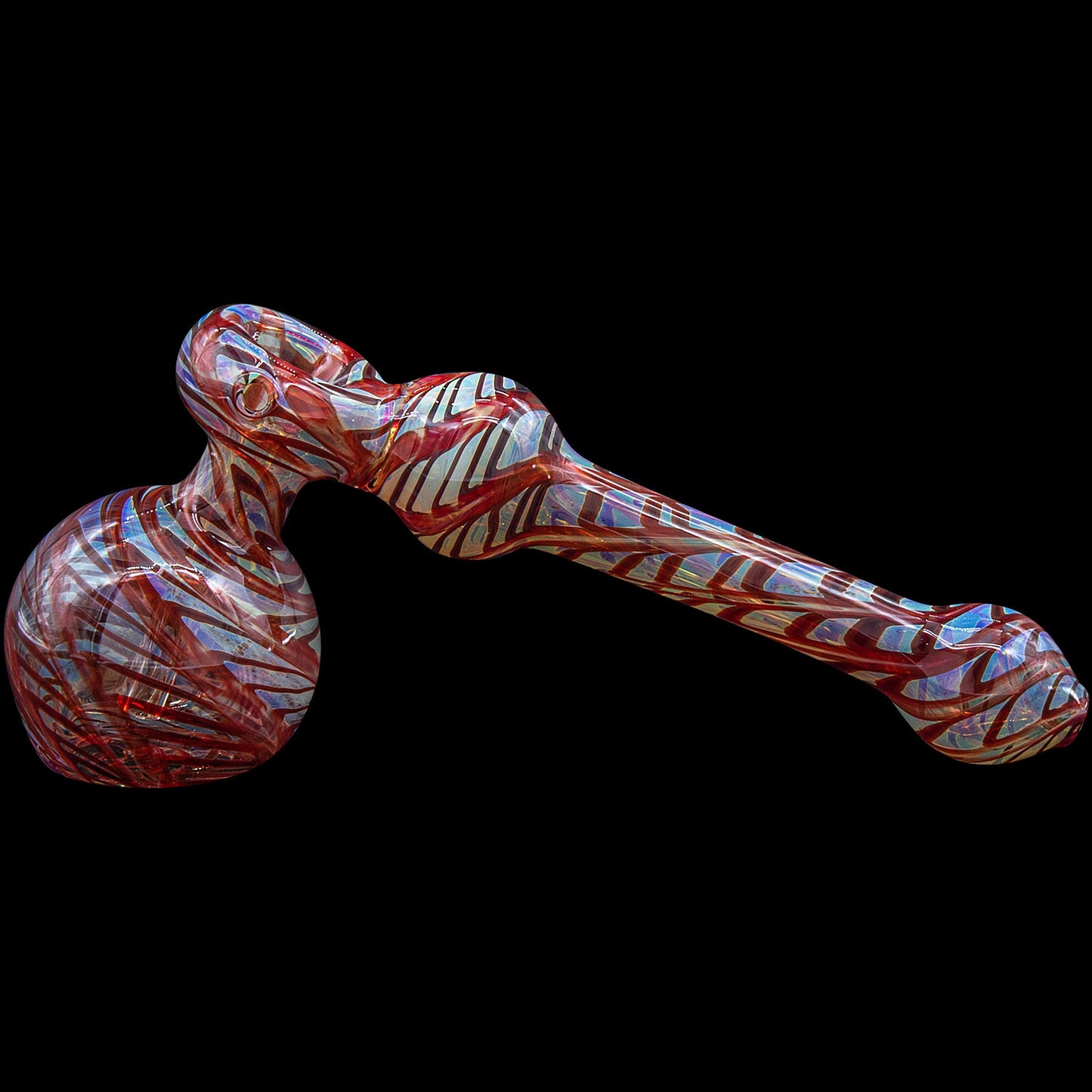 "Full Rake" Fumed Hammer Bubbler Pipe (Various Colors)