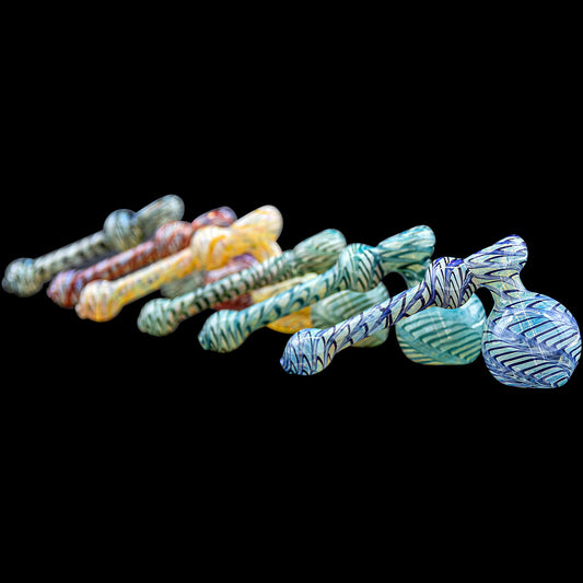 "Full Rake" Fumed Hammer Bubbler Pipe (Various Colors)