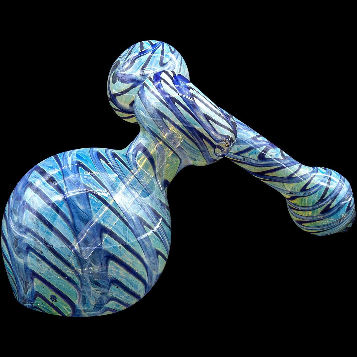 "Colored Sidecar" Fumed Sidecar Bubbler Pipe (Various Colors)