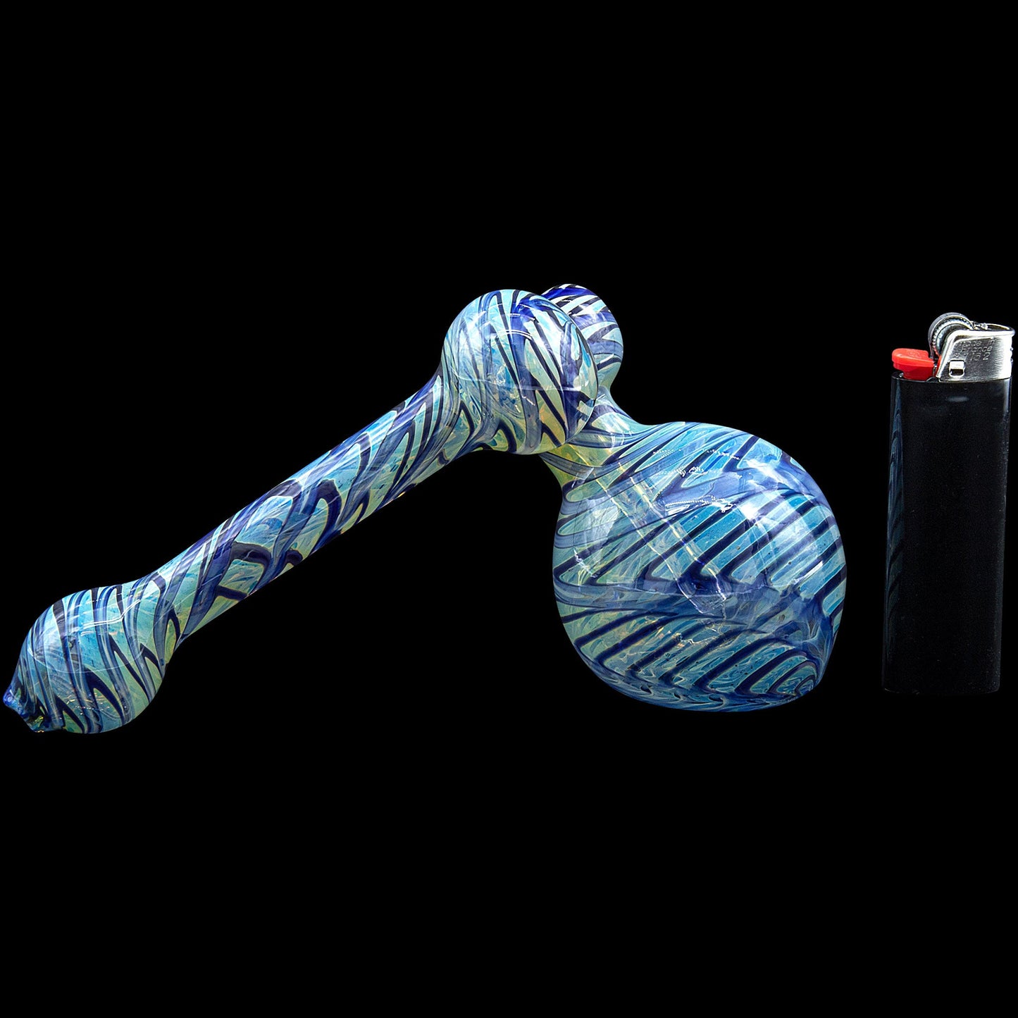 "Colored Sidecar" Fumed Sidecar Bubbler Pipe (Various Colors)