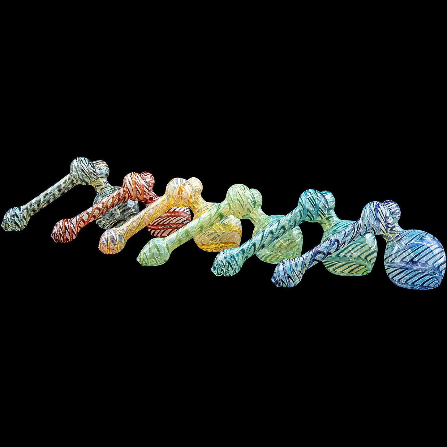 "Colored Sidecar" Fumed Sidecar Bubbler Pipe (Various Colors)