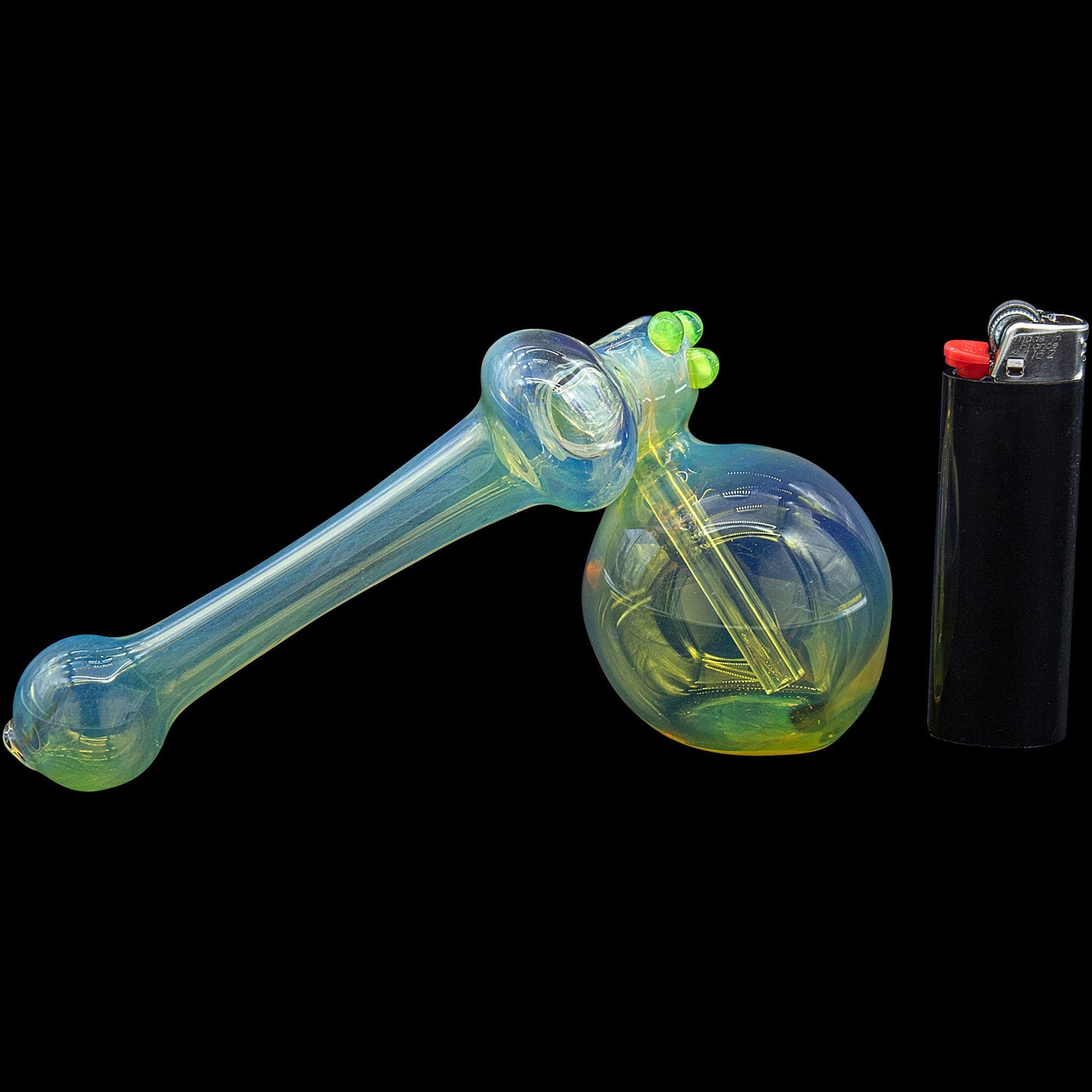 "Silver Sidecar" Fumed Hammer Sidecar Pipe (Various Colors)