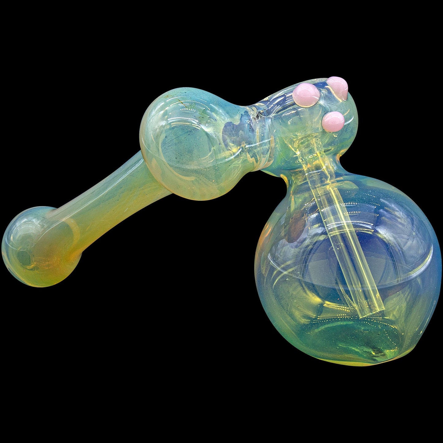 "Silver Sidecar" Fumed Hammer Sidecar Pipe (Various Colors)