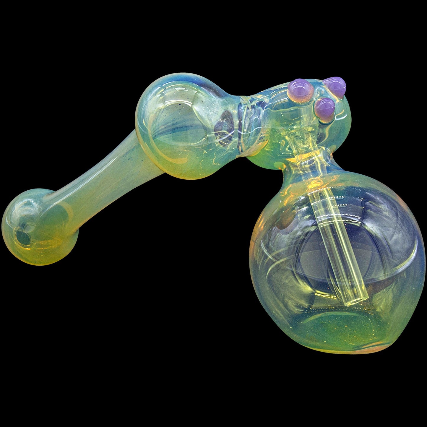 "Silver Sidecar" Fumed Hammer Sidecar Pipe (Various Colors)