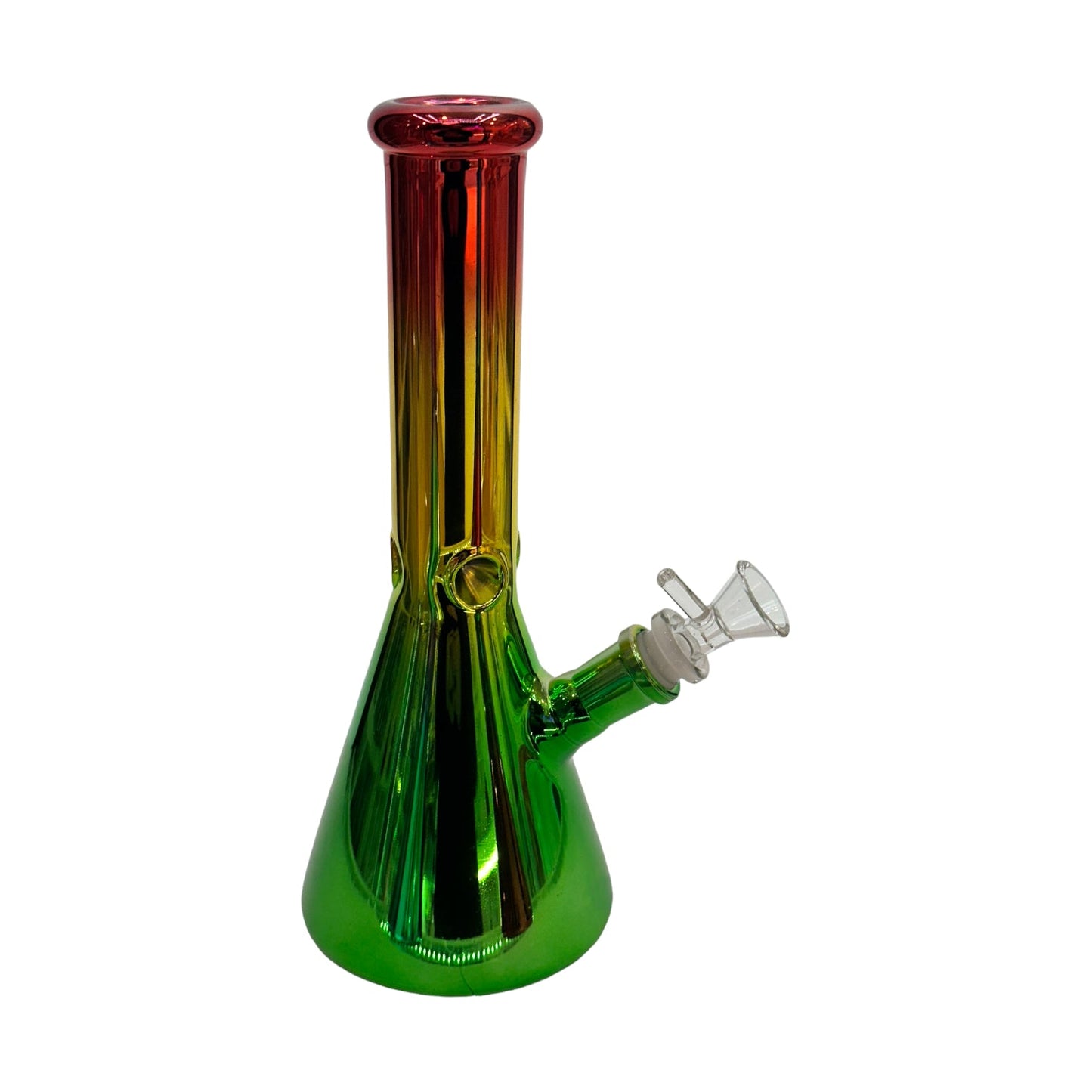 8" Chrome Color Beaker Bong