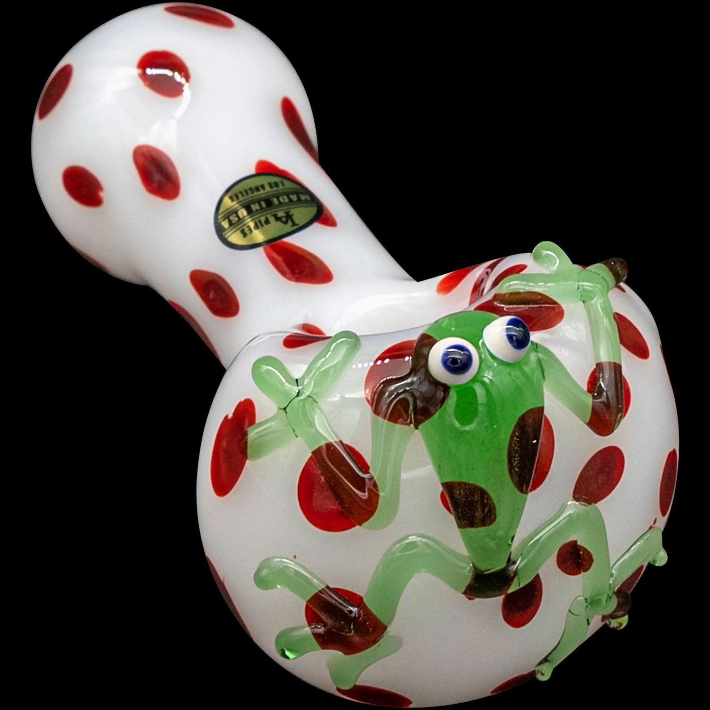 "Spotted Poison Frog" Spoon Glass Pipe