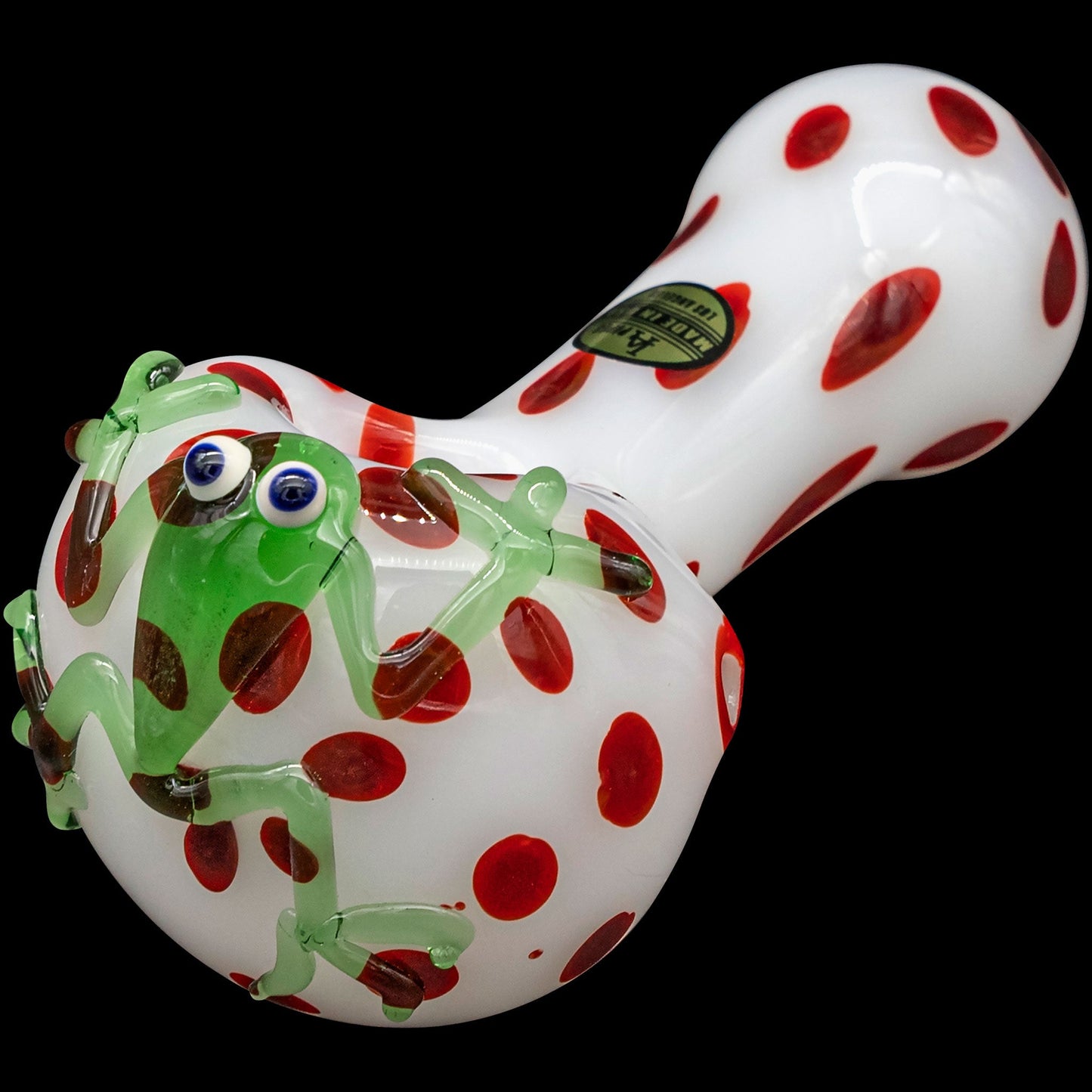 "Spotted Poison Frog" Spoon Glass Pipe