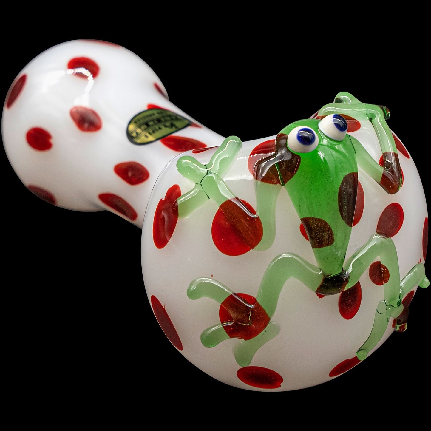 "Spotted Poison Frog" Spoon Glass Pipe