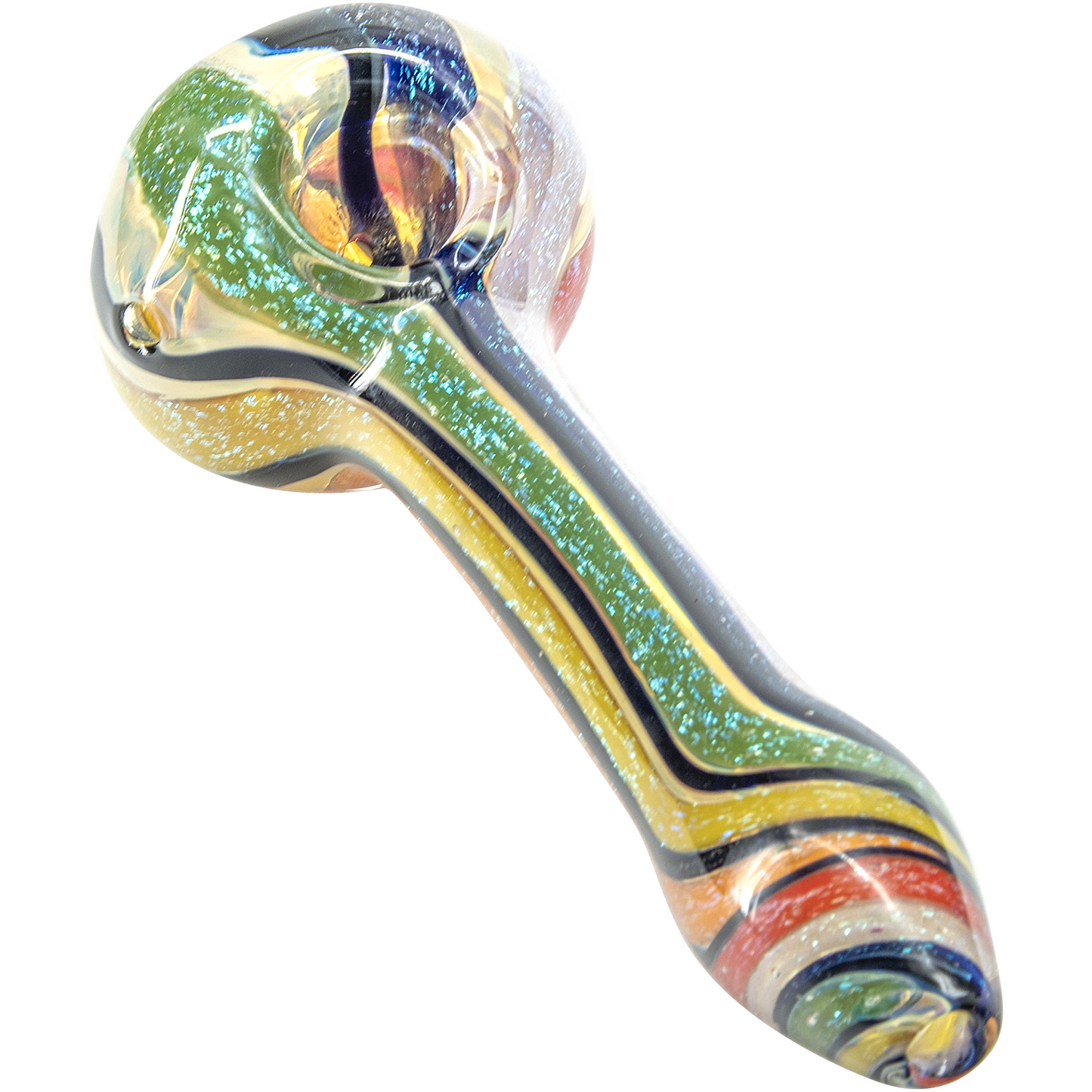 Rainbow Dichroic Glass Spoon Pipe