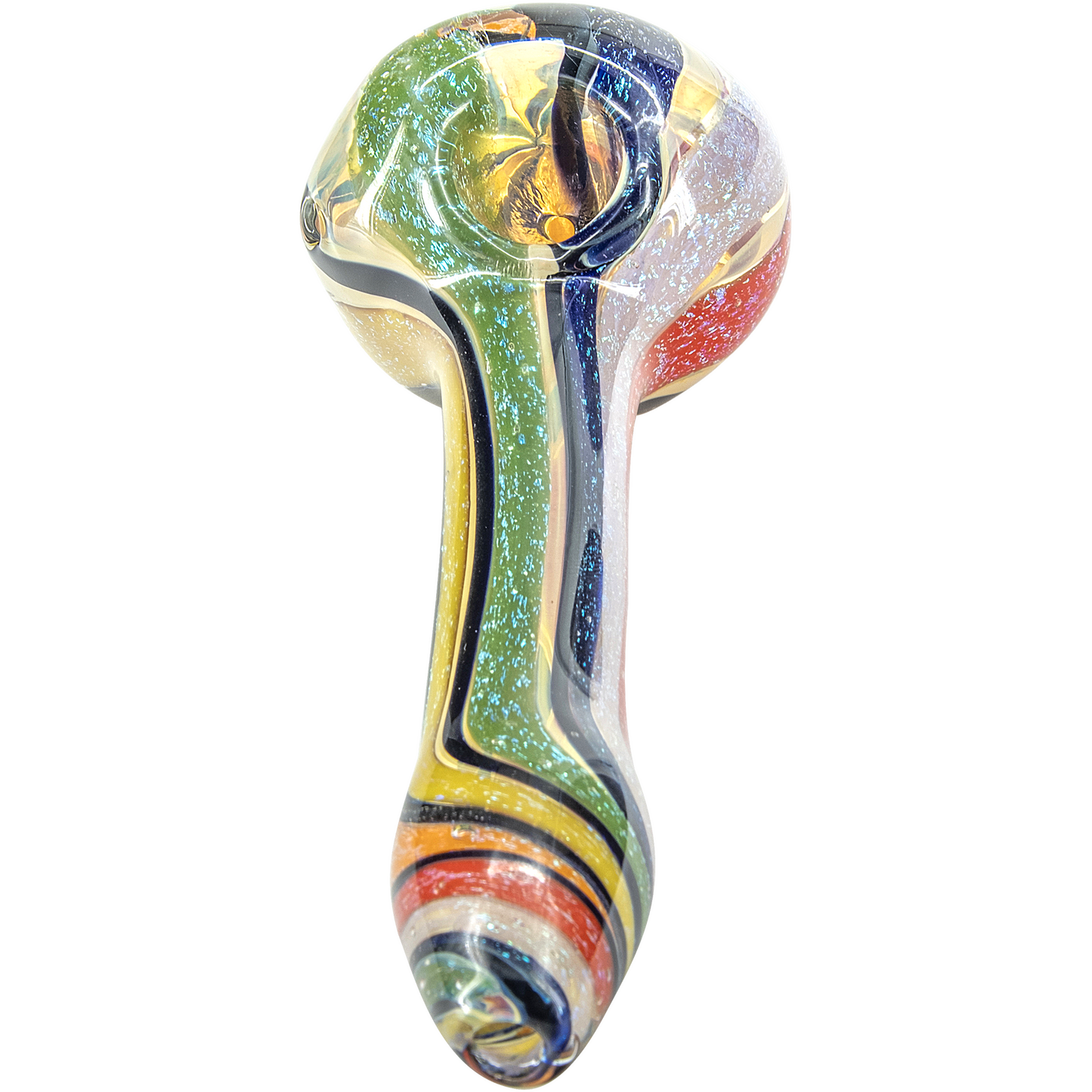 Rainbow Dichroic Glass Spoon Pipe