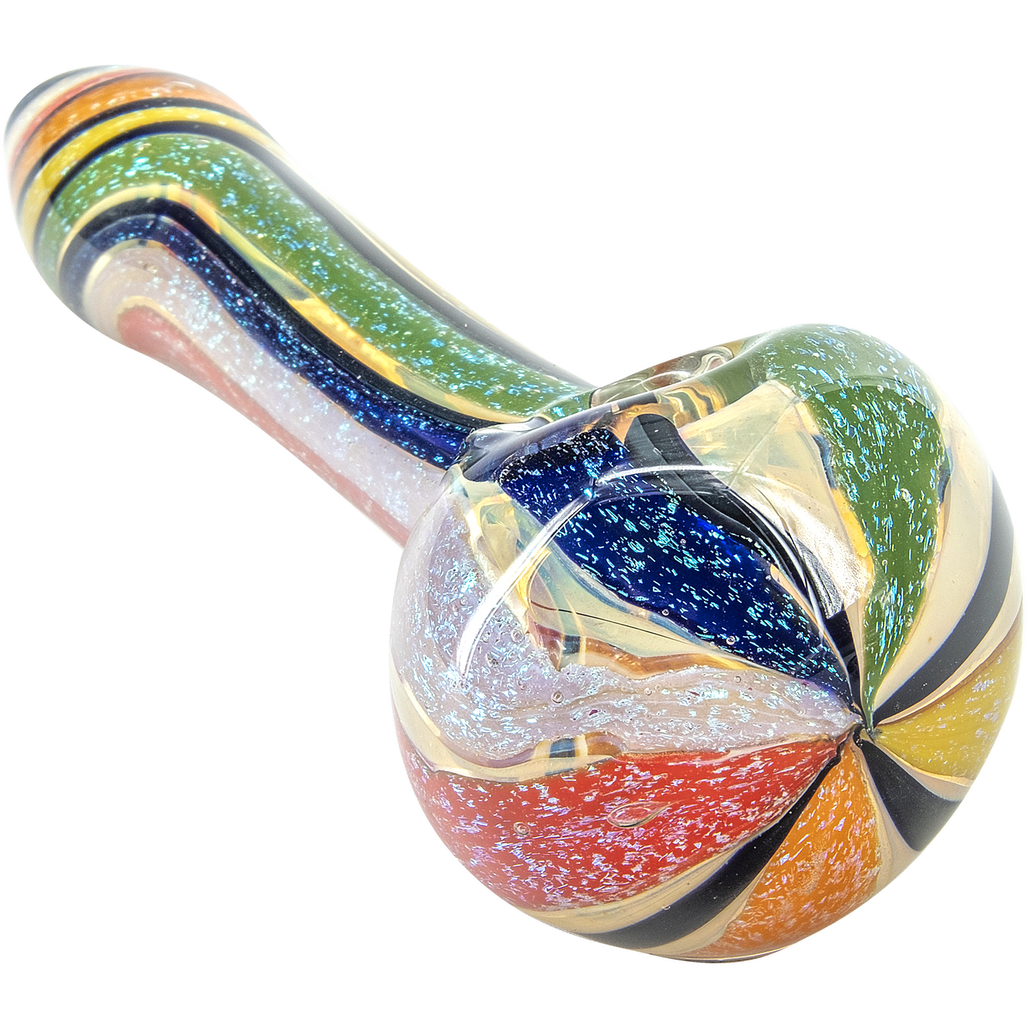 Rainbow Dichroic Glass Spoon Pipe