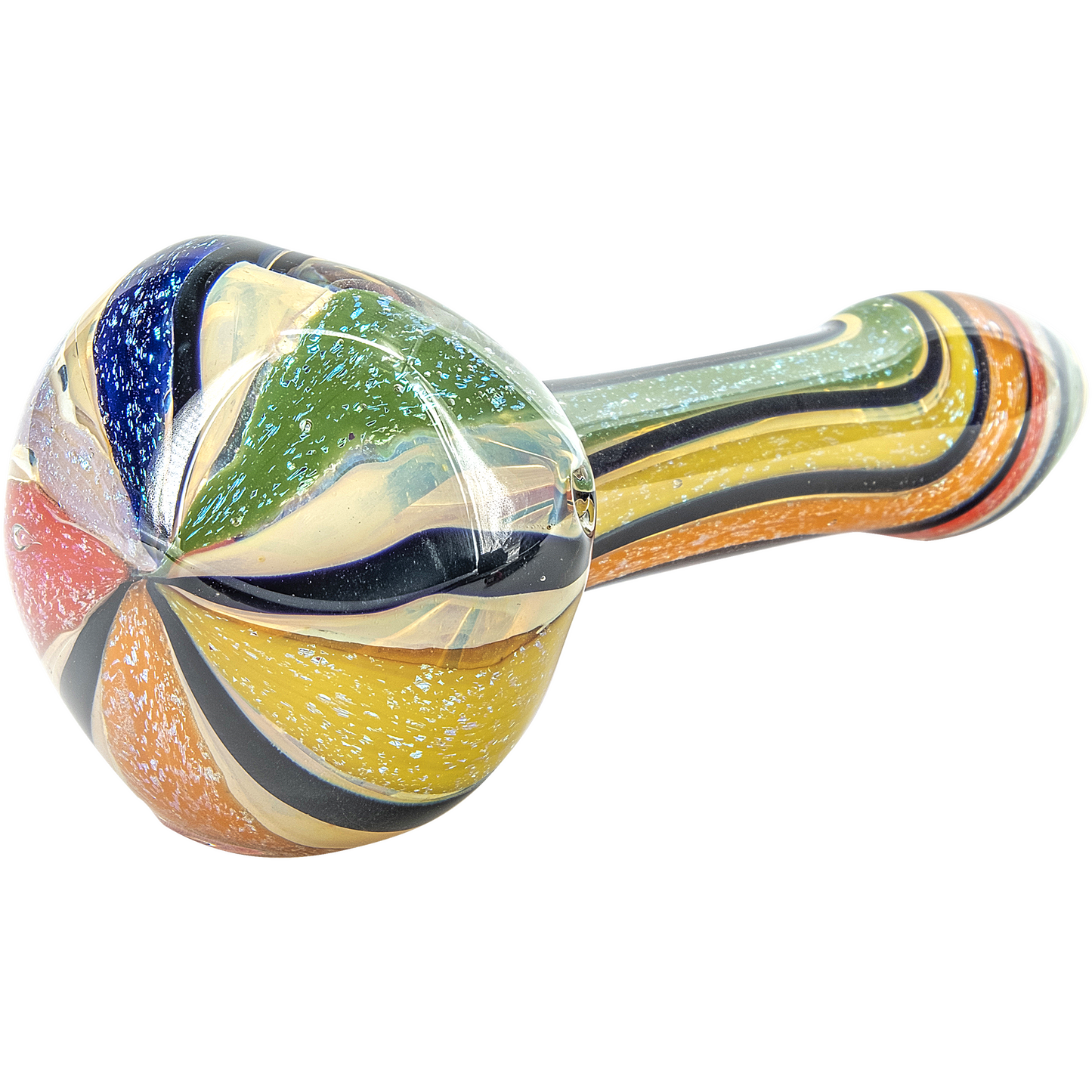 Rainbow Dichroic Glass Spoon Pipe