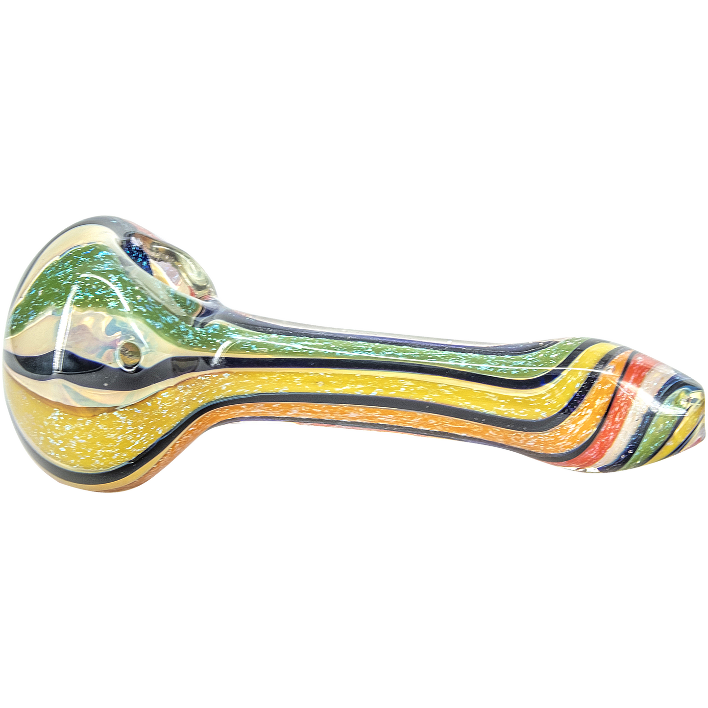 Rainbow Dichroic Glass Spoon Pipe