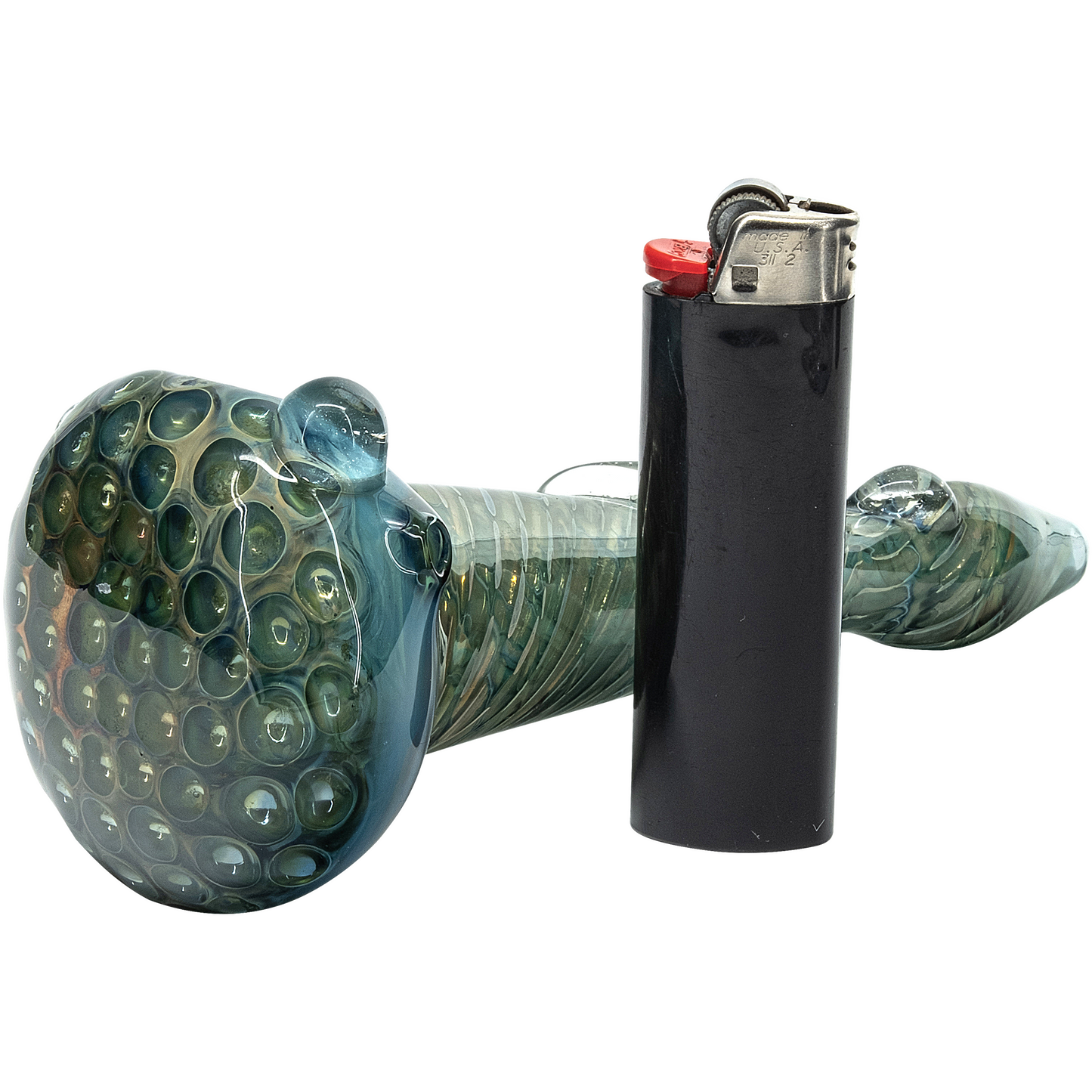 The "Abyss" Oil-Drop Honeycomb Head Glass Spoon Pipes