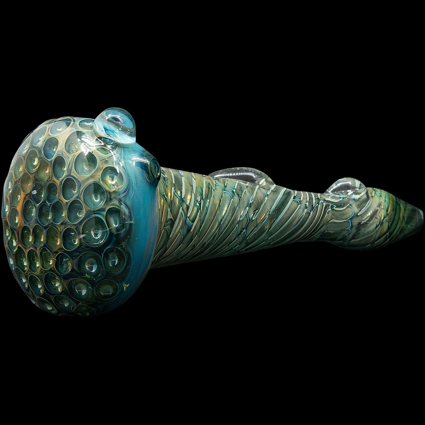 The "Abyss" Oil-Drop Honeycomb Head Glass Spoon Pipes