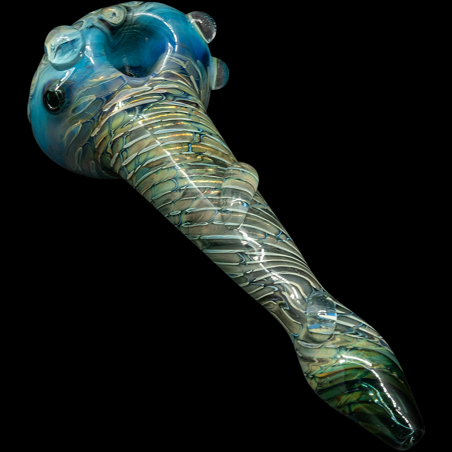 The "Abyss" Oil-Drop Honeycomb Head Glass Spoon Pipes