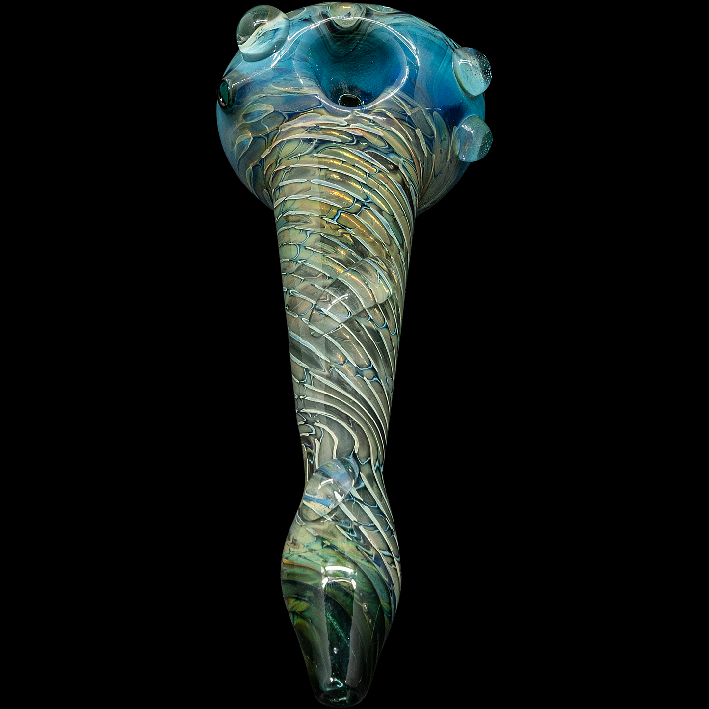 The "Abyss" Oil-Drop Honeycomb Head Glass Spoon Pipes