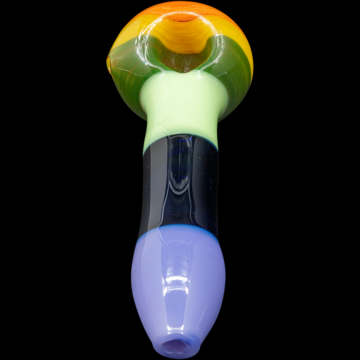 "Hard Candy" Rainbow Colored Spoon Glass Pipe