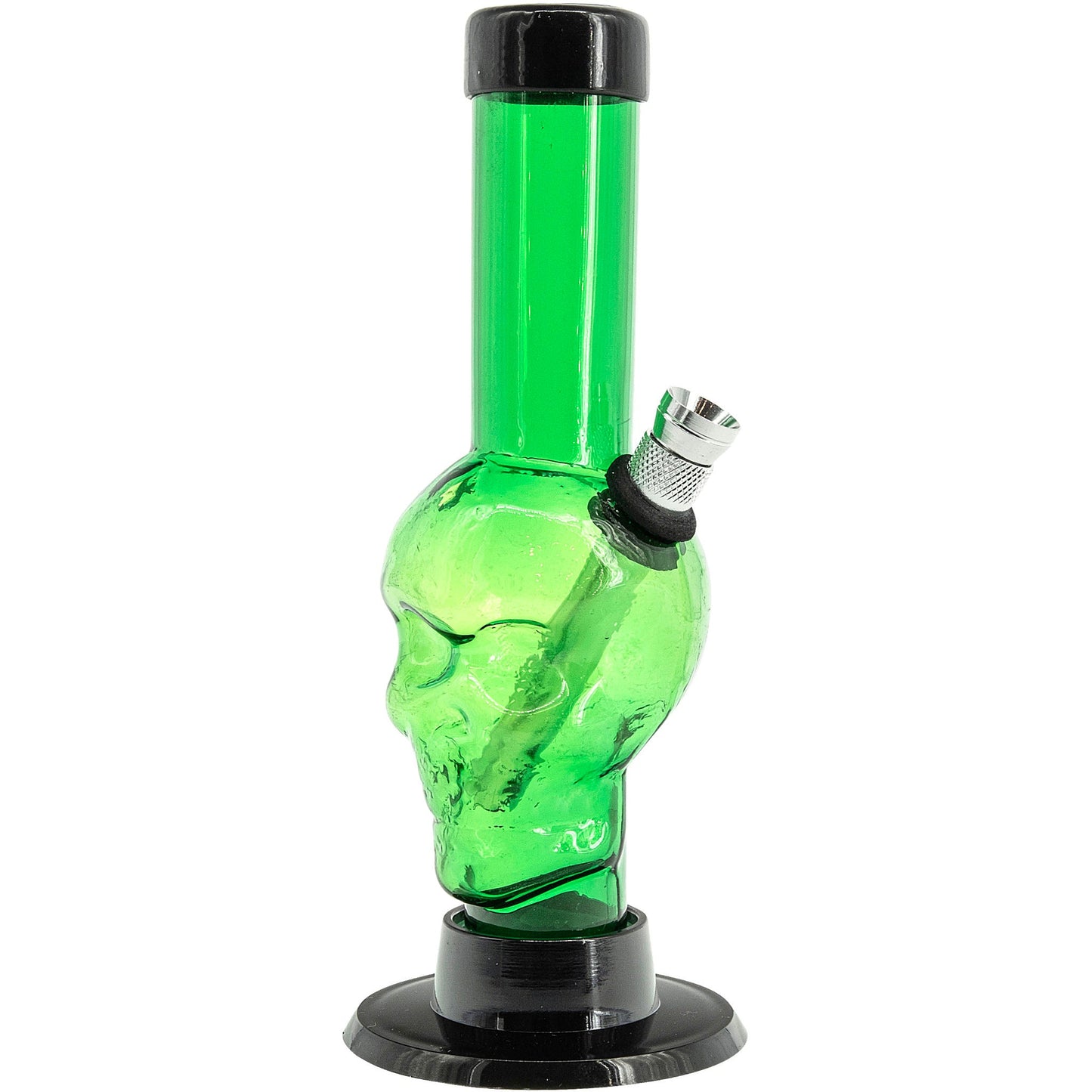 JM Enterprises Mini Alien Head Acrylic Bong - 6" Tall - Multiple Colors