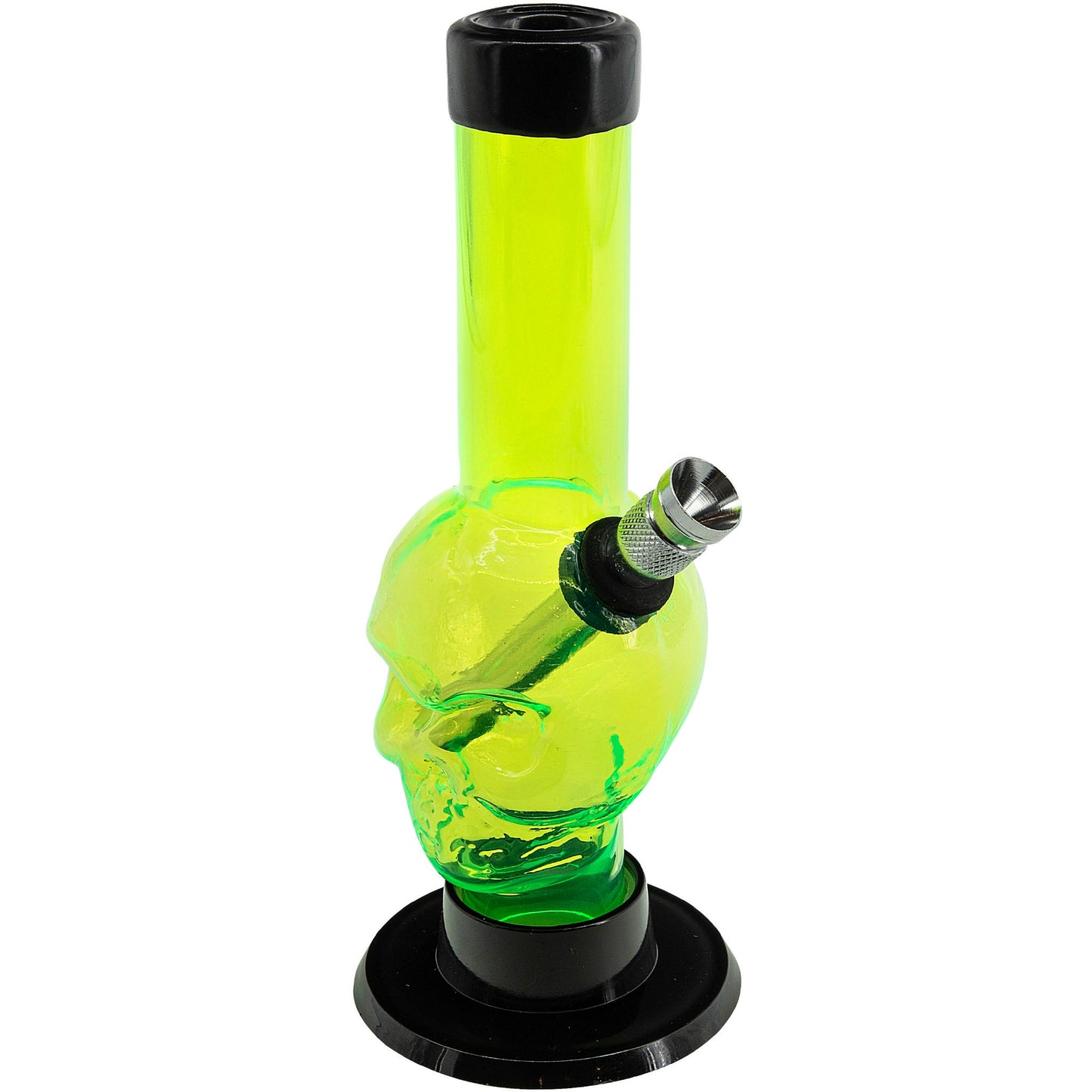 JM Enterprises Mini Alien Head Acrylic Bong - 6" Tall - Multiple Colors