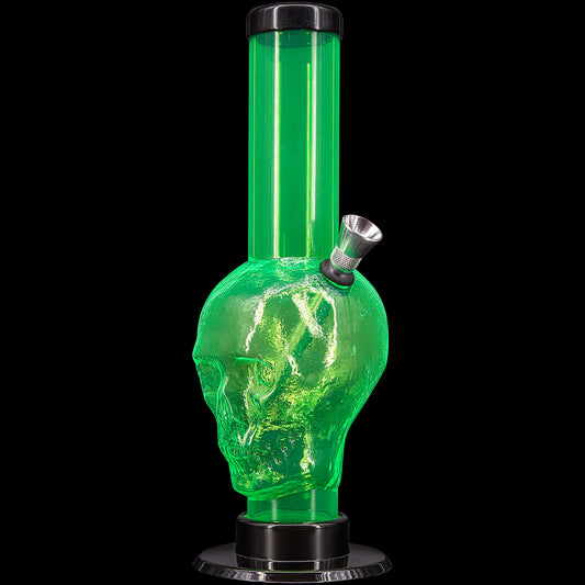 JM Enterprises 9-12" Acrylic Skull Bong - Multiple Colors