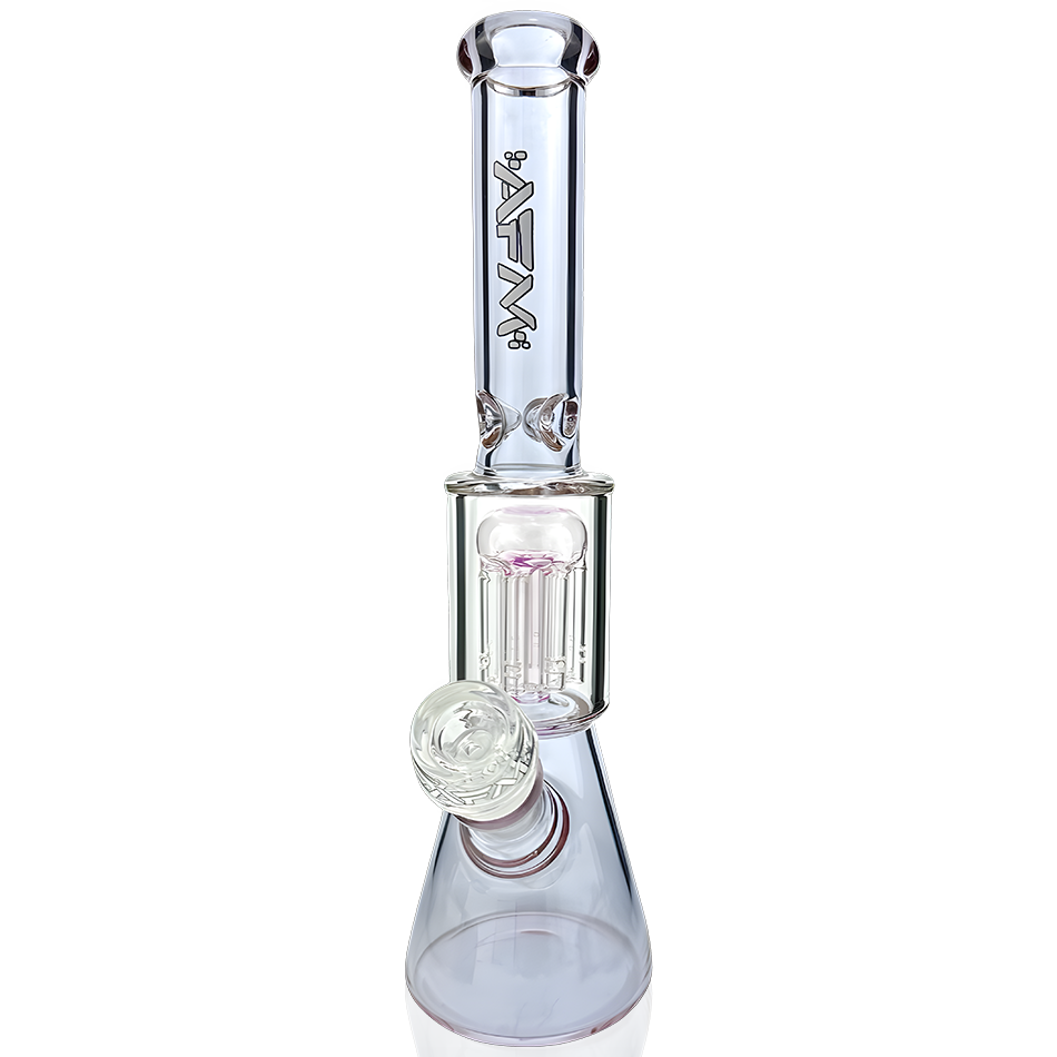 10" AFM Glass Tree Perc Color Glass Mini Beaker Bong