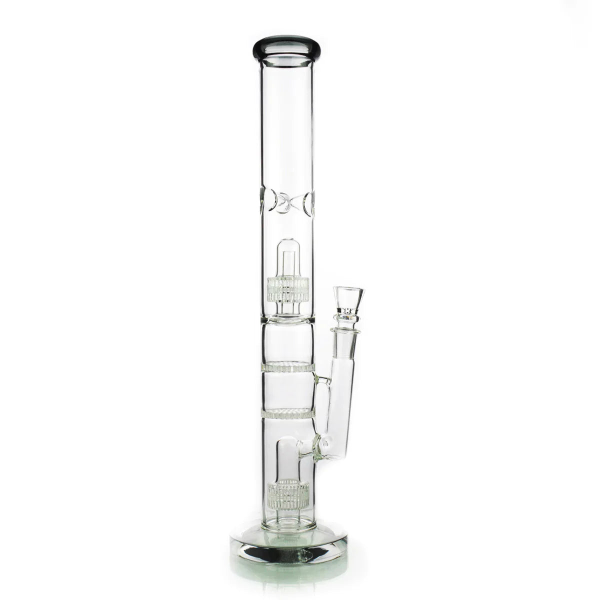 18 Inch Straight Tube Bong w/ Double Matrix & Double Honeycomb Percs