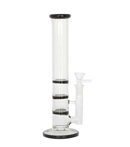 11 Inch Triple Honeycomb Perc Bong Straight Water Pipe