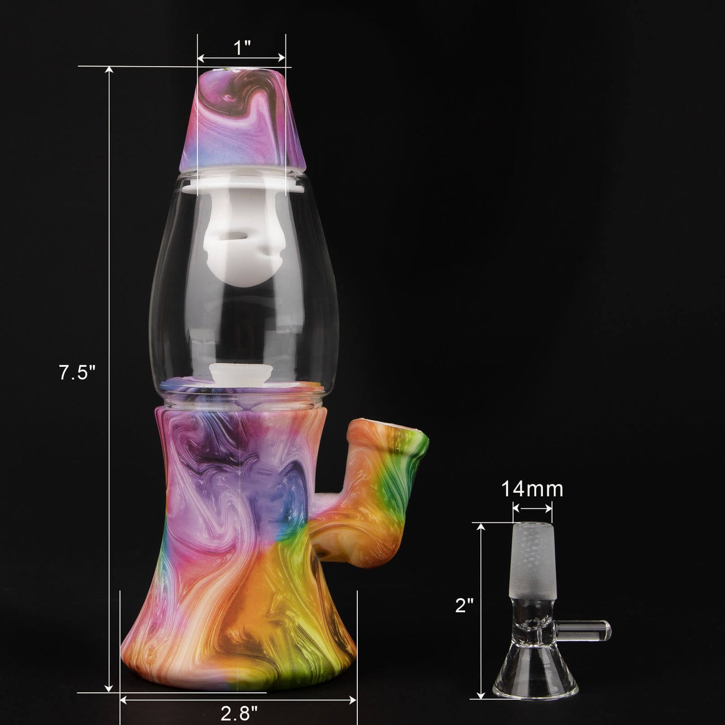 Lava Lamp Silicone Water Bong