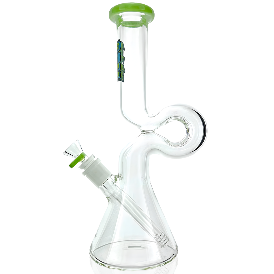 12" AFM Hunchback Colored Lip Glass Beaker Bong