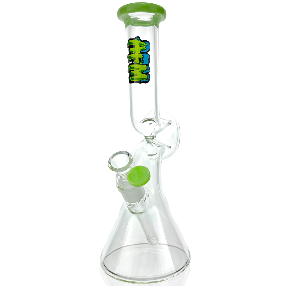 12" AFM Hunchback Colored Lip Glass Beaker Bong