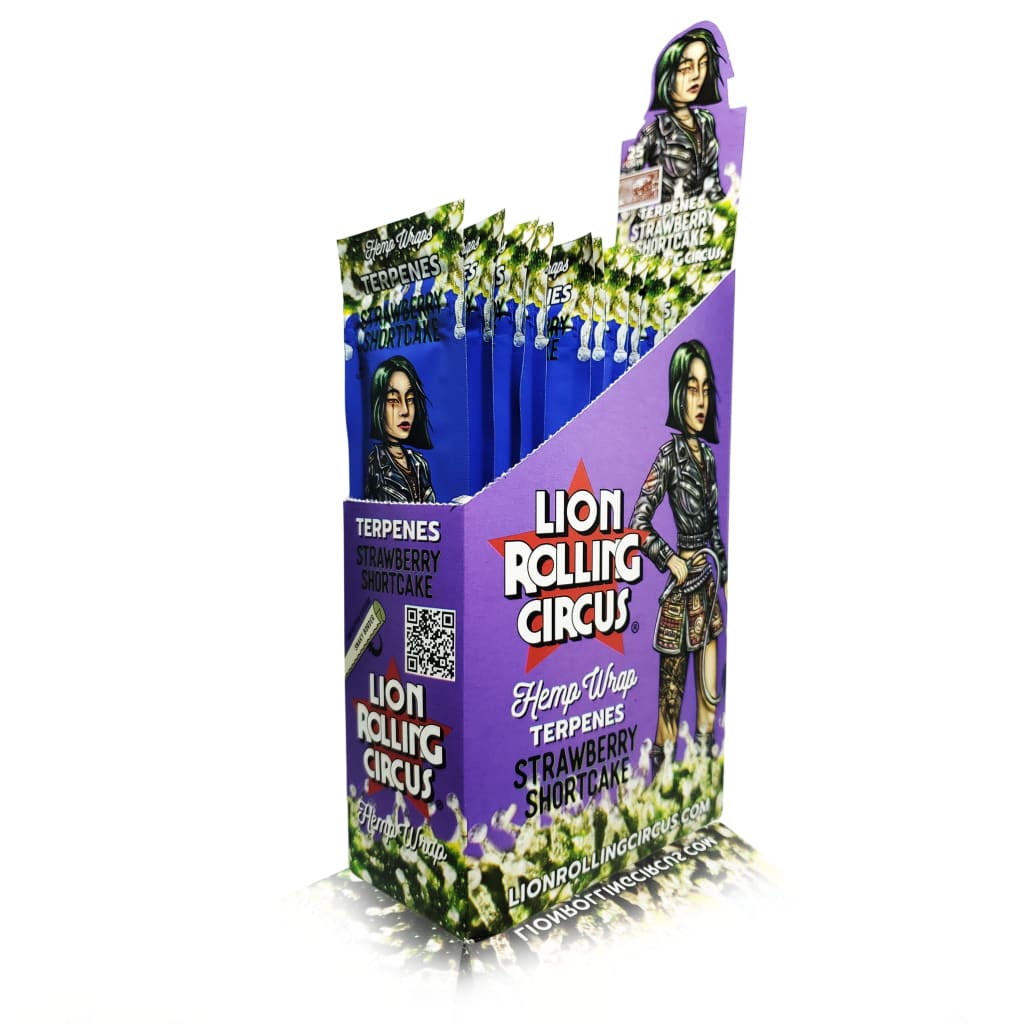 Lion Rolling Circus Terpene Hemp Wraps - Full Box of 25 pouches x2