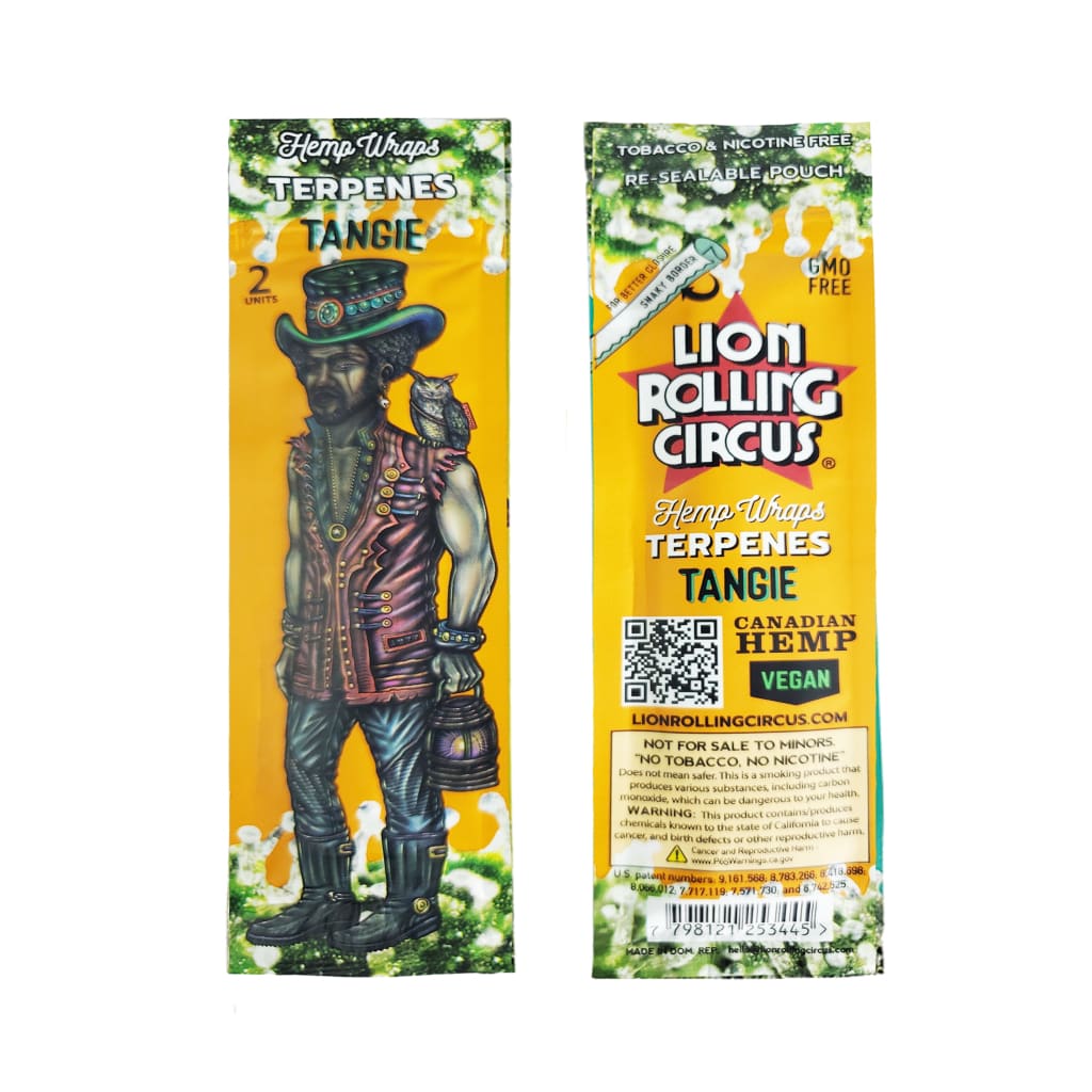 Lion Rolling Circus Terpene Hemp Wraps - Full Box of 25 pouches x2