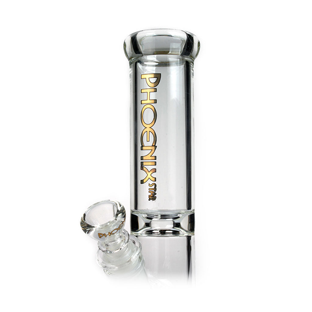 PHOENIX STAR 10 INCH CRYSTAL CLEAR STRAIGHT TUBE BONG