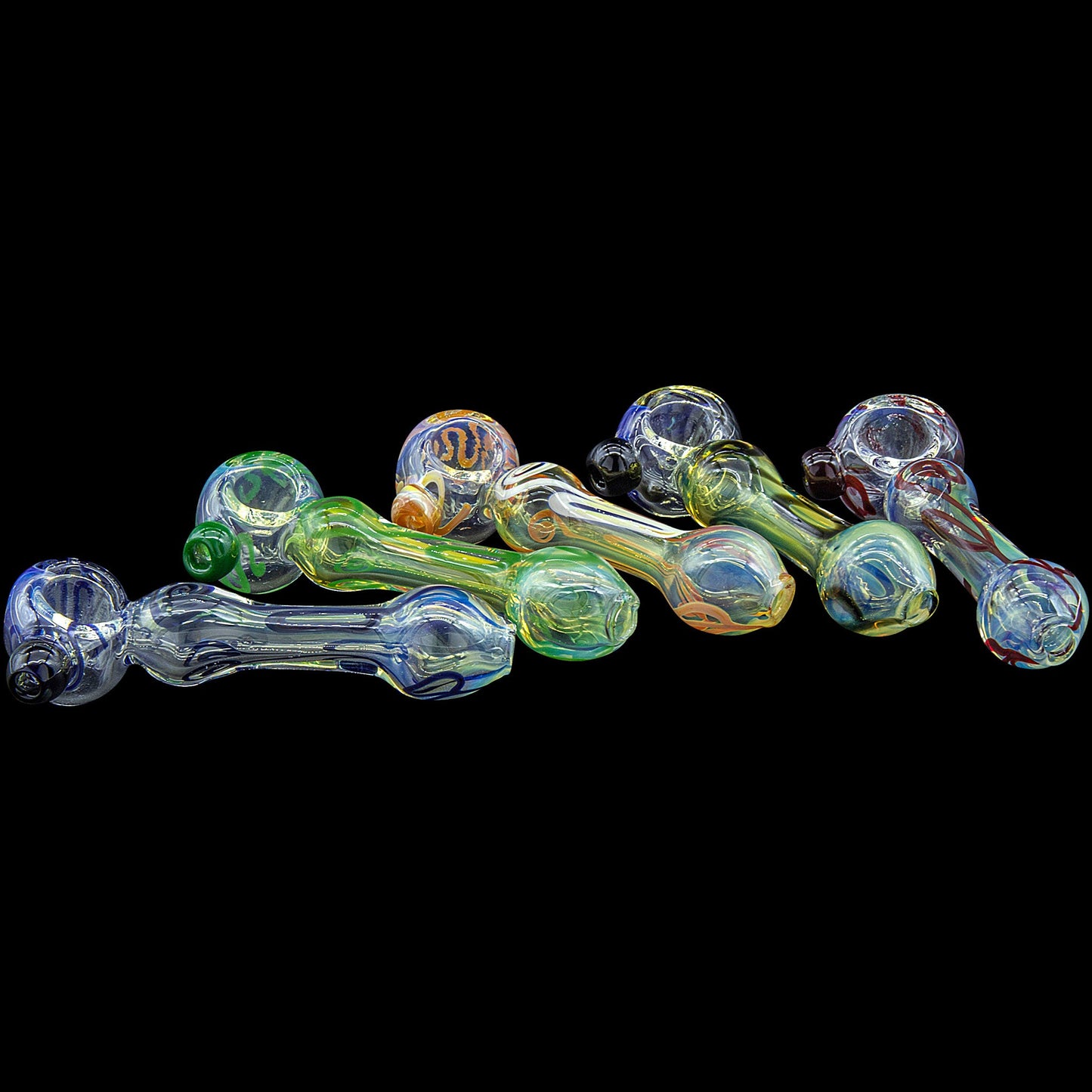 "Painted Warrior Spoon" Glass Pipe