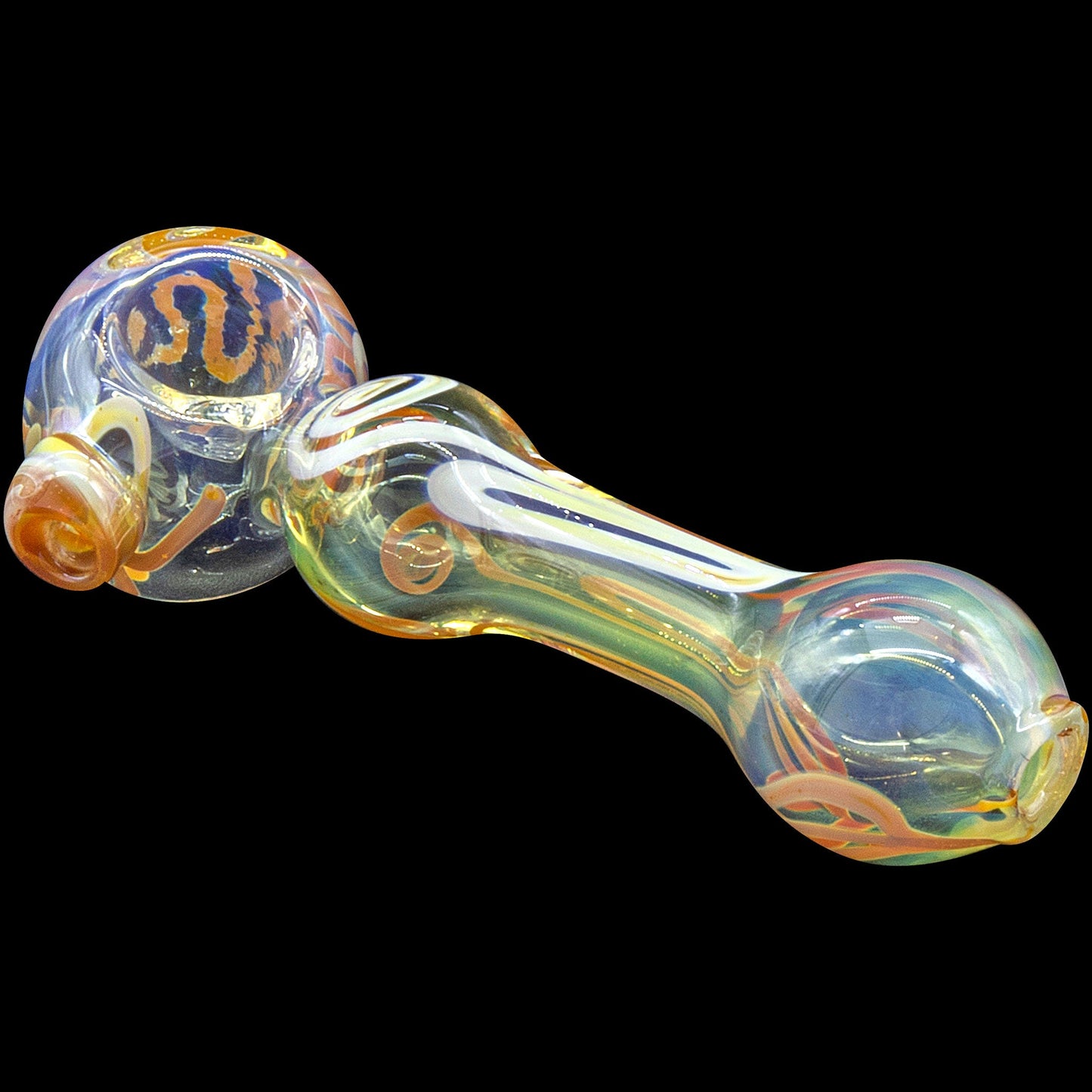 "Painted Warrior Spoon" Glass Pipe