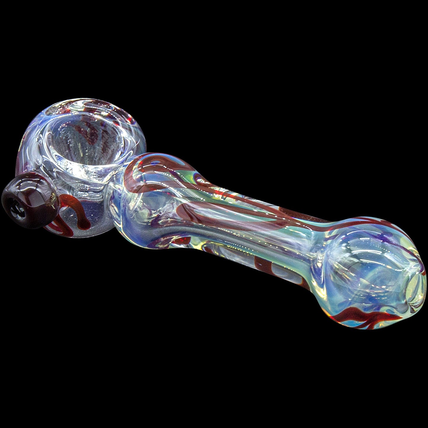 "Painted Warrior Spoon" Glass Pipe